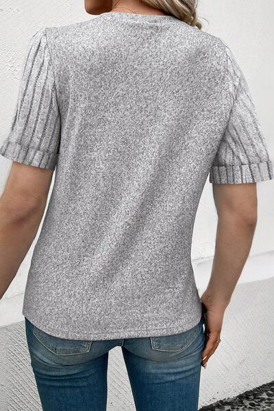 Round Neck Short Sleeve T-Shirt - Charming Charlie