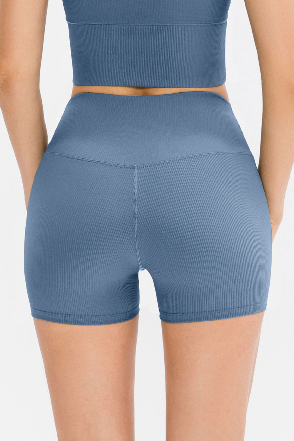 Slim Fit Wide Waistband Sports Shorts - Charming Charlie