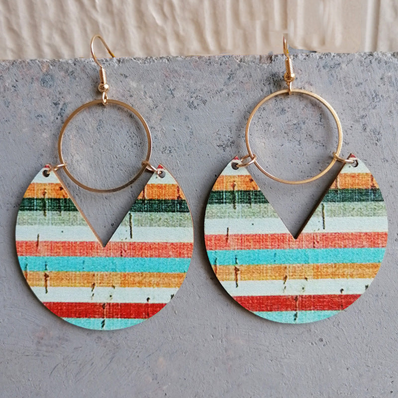 Ms.Pac-Man Shape Wooden Dangle Earrings - Charming Charlie