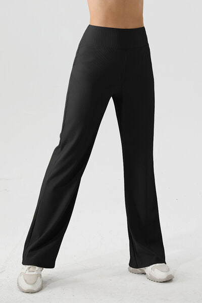 High Waist Straight Active Pants - Charming Charlie