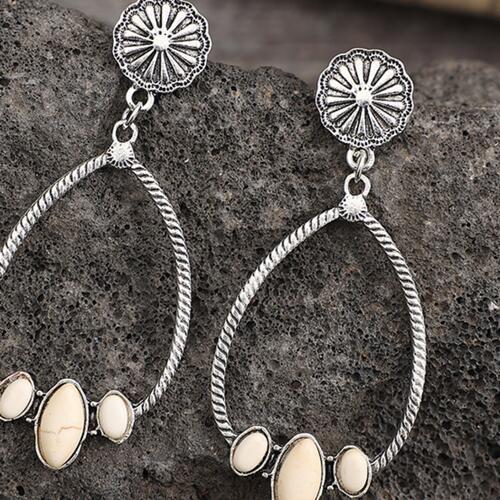 Artificial Turquoise Teardrop Earrings - Charming Charlie