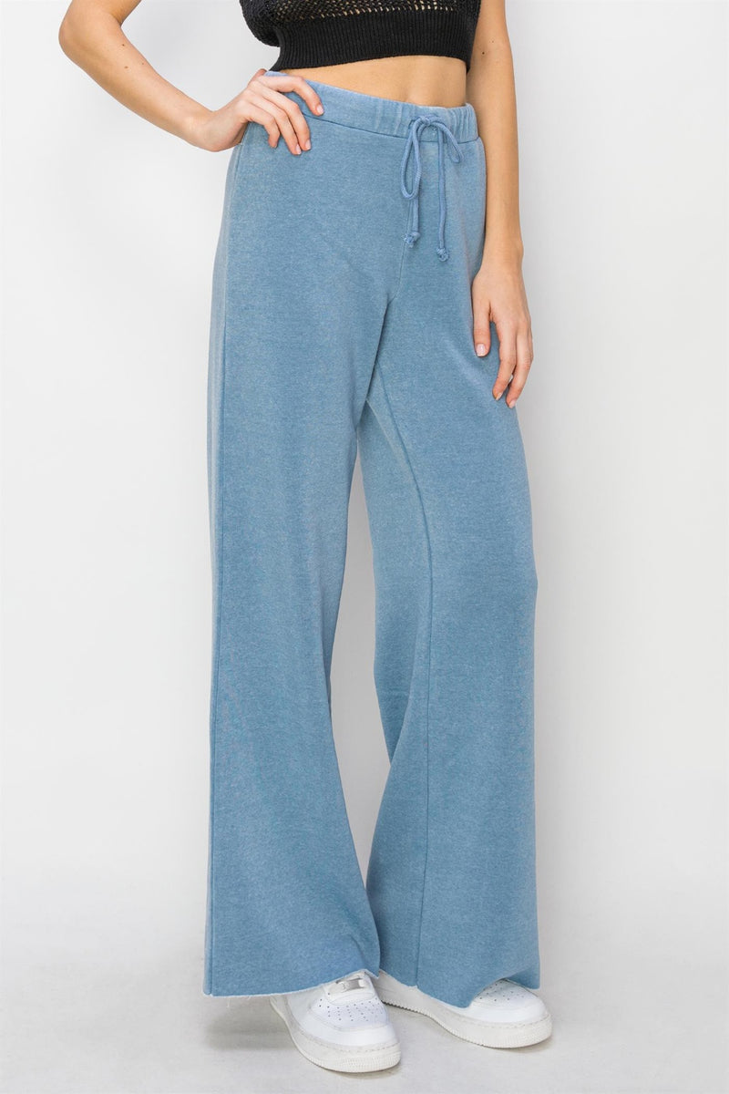 Umgee Drawstring Wide Leg Cropped Pants main image 0