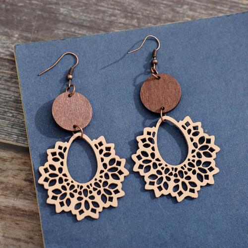 Geometric Cutout Dangle Earrings - Charming Charlie
