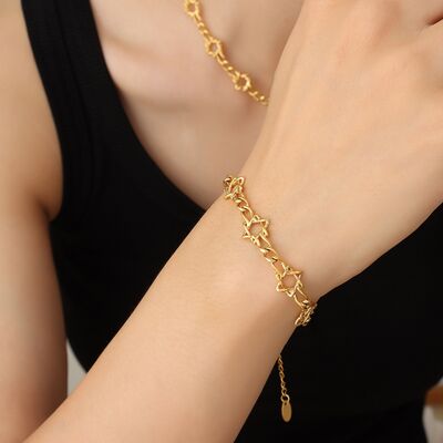 18K Gold-Plated Titanium Steel Bracelet - Charming Charlie