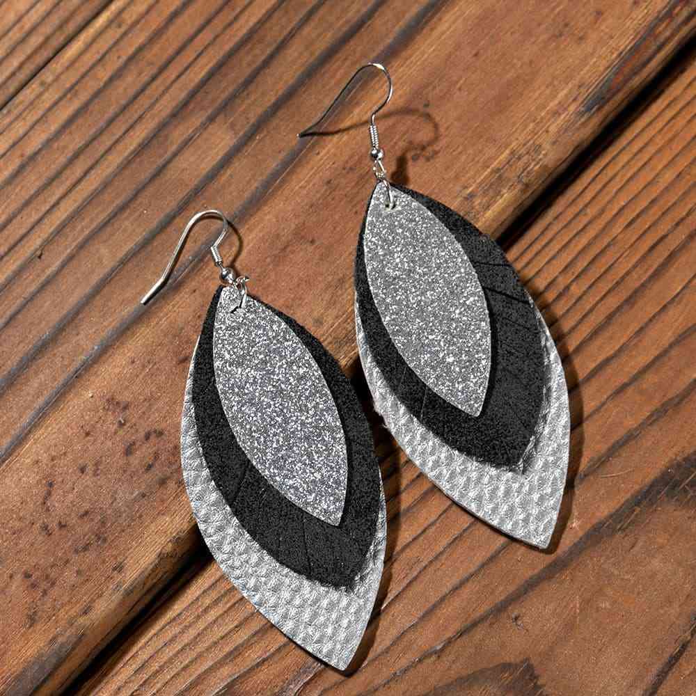 PU Leather Drop Earrings - Charming Charlie