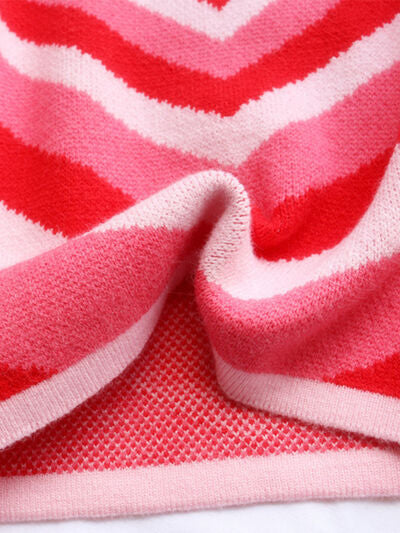 Heart Mock Neck Long Sleeve Sweater - Charming Charlie