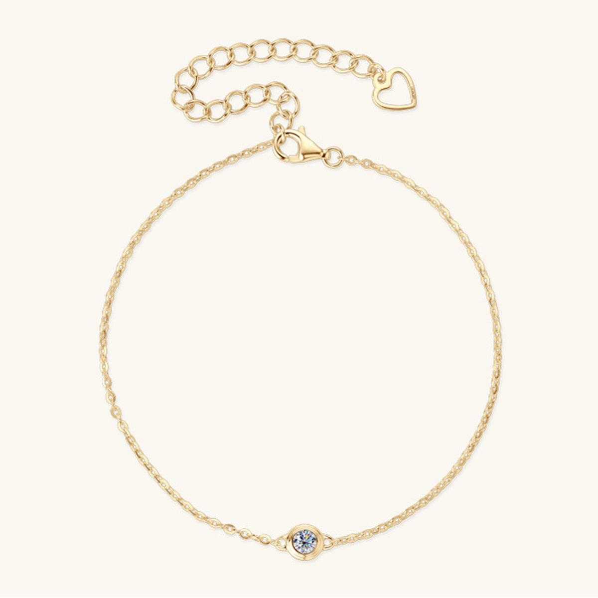 Inlaid Moissanite 925 Sterling Silver Bracelet - Charming Charlie