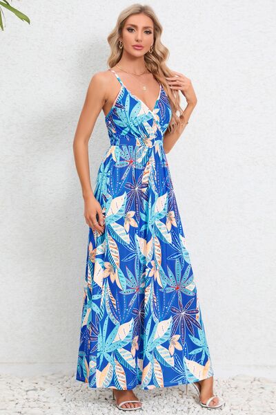 Printed Surplice Maxi Cami Dress - Charming Charlie