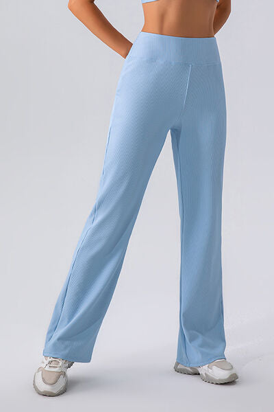 High Waist Straight Active Pants - Charming Charlie