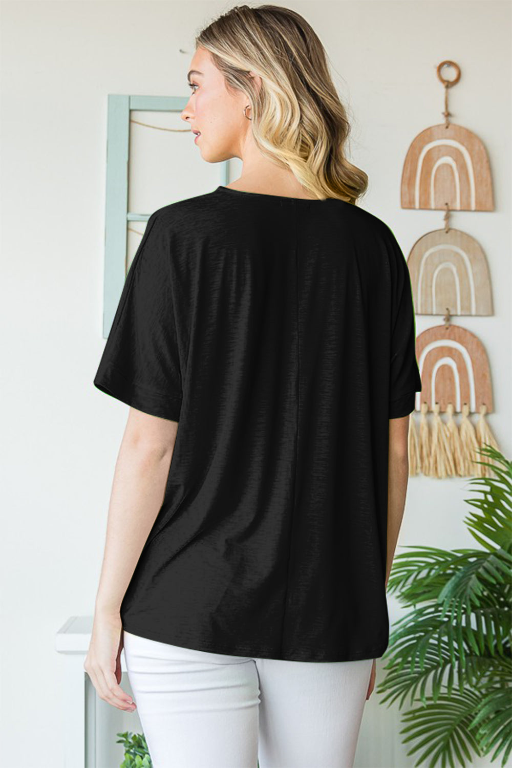 Heimish Full Size V-Neck Short Sleeve T-Shirt - Charming Charlie