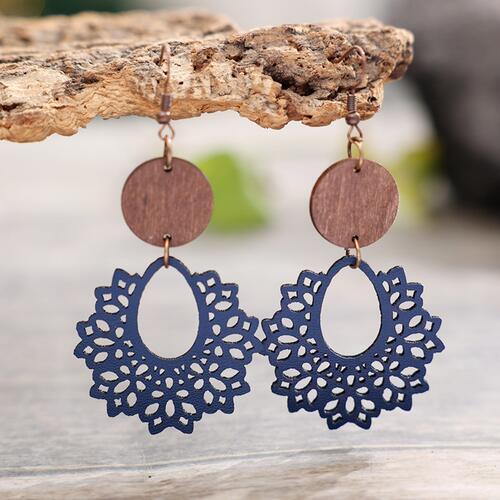 Geometric Cutout Dangle Earrings - Charming Charlie
