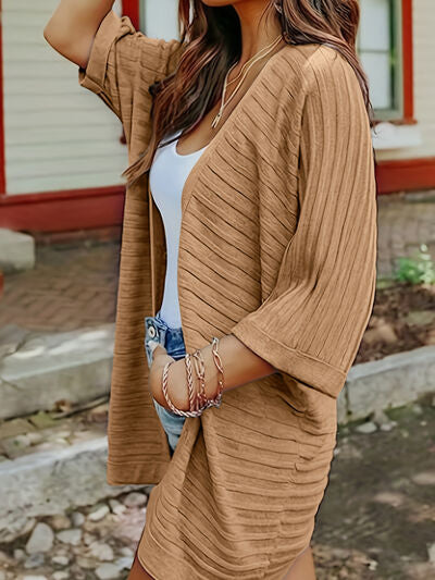 Striped Open Front Knit Cardigan - Charming Charlie