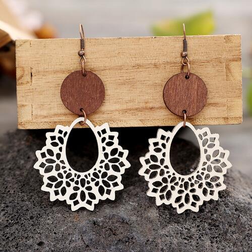 Geometric Cutout Dangle Earrings - Charming Charlie