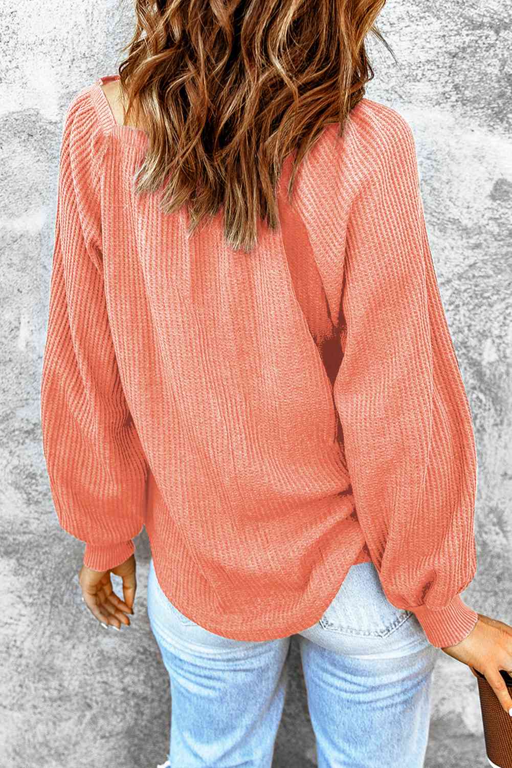 Square Neck Waffle-Knit Top - Charming Charlie