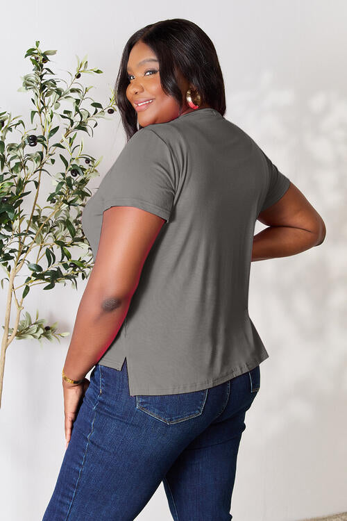Basic Bae Full Size Round Neck Short Sleeve T-Shirt - Charming Charlie