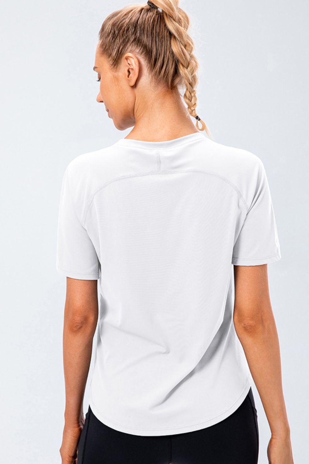 Round Neck Raglan Sleeve Active Tee - Charming Charlie
