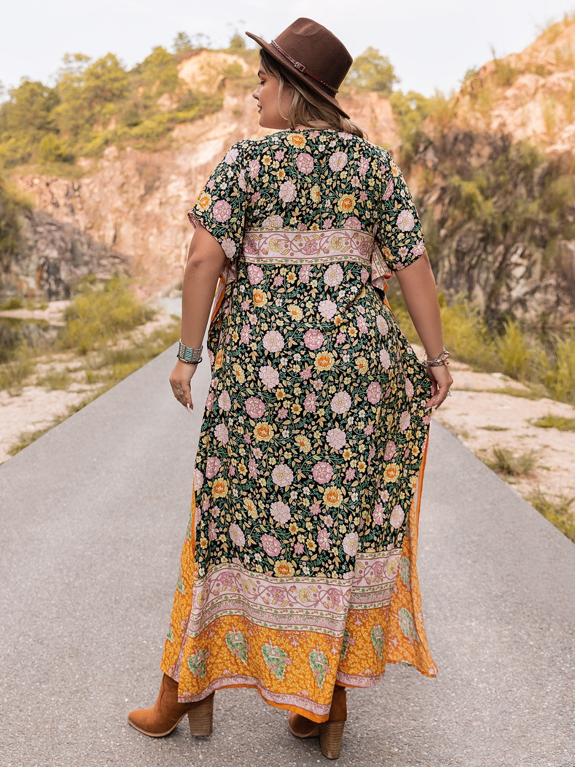 Plus Size Tie Neck Maxi Dress - Charming Charlie