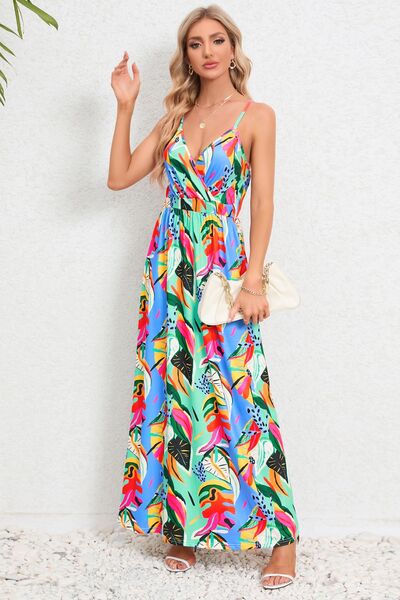 Printed Surplice Maxi Cami Dress - Charming Charlie