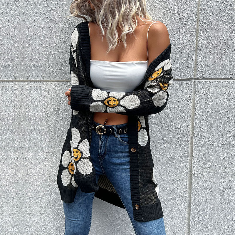Floral Button Down Longline Cardigan - Charming Charlie