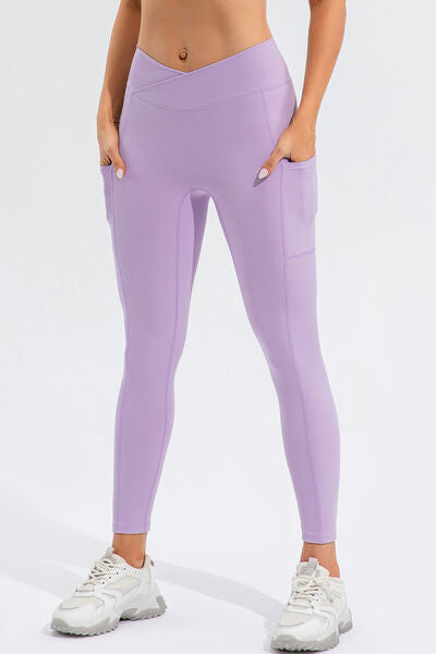 High Waist Active Leggings with Pockets - Charming Charlie