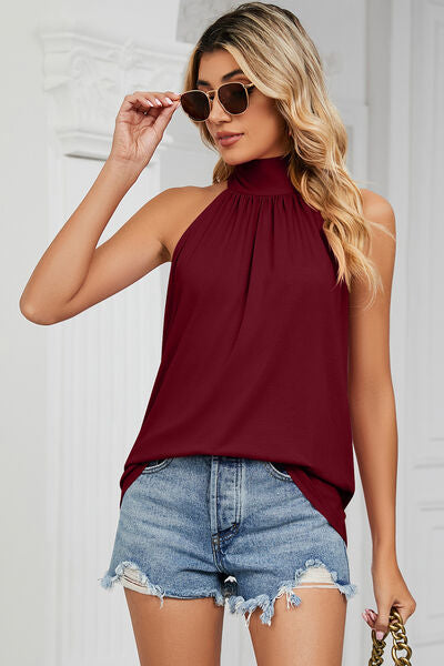 Tied Grecian Neck Tank - Charming Charlie
