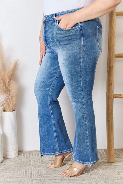 RISEN Full Size High Rise Ankle Flare Jeans - Charming Charlie