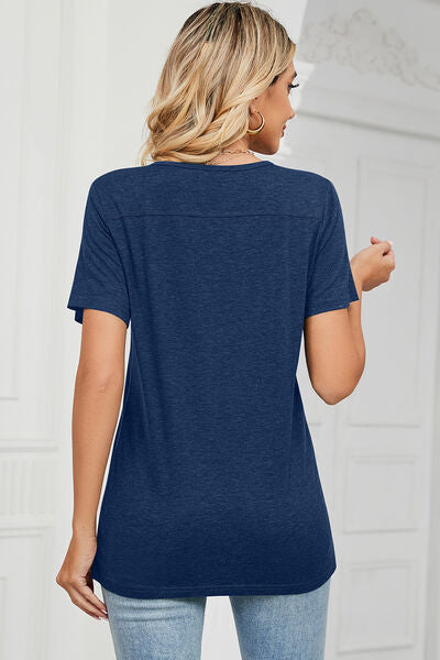 V-Neck Short Sleeve T-Shirt - Charming Charlie