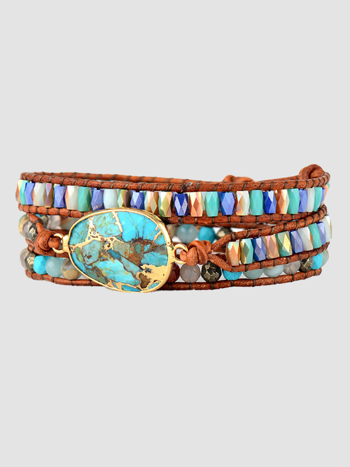Triple-Layer Natural Stone Bracelet - Charming Charlie