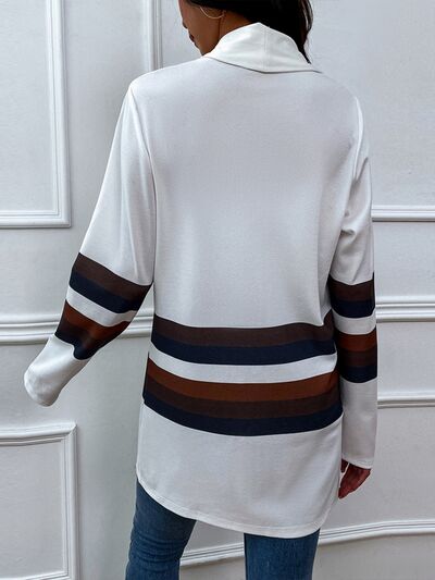 Color Block Open Front Cardigan - Charming Charlie