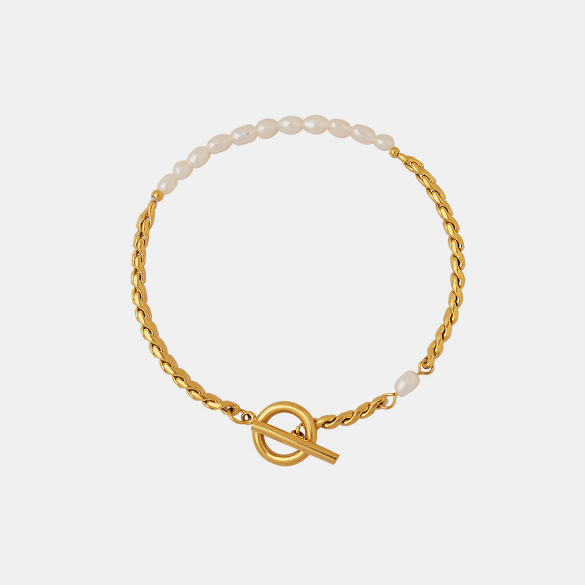 Freshwater Pearl Titanium Steel Bracelet - Charming Charlie