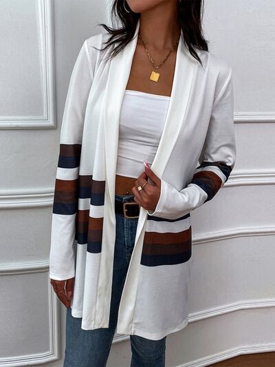Color Block Open Front Cardigan - Charming Charlie