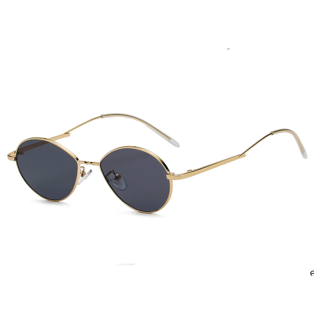HICKORY | S3009 - Small Retro Vintage Metal Round Sunglasses - Cramilo Eyewear - Stylish Trendy Affordable Sunglasses Clear Glasses Eye Wear Fashion