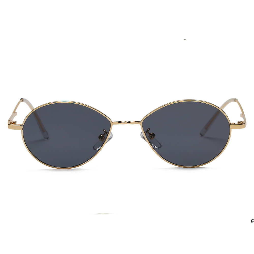 HICKORY | S3009 - Small Retro Vintage Metal Round Sunglasses - Cramilo Eyewear - Stylish Trendy Affordable Sunglasses Clear Glasses Eye Wear Fashion