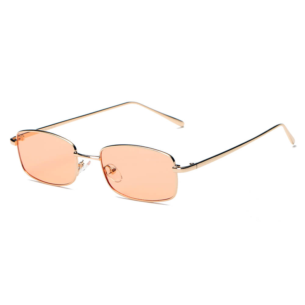 GARNER | S2076 - Retro Vintage Slim Rectangle Sunglasses - Cramilo Eyewear - Stylish Trendy Affordable Sunglasses Clear Glasses Eye Wear Fashion