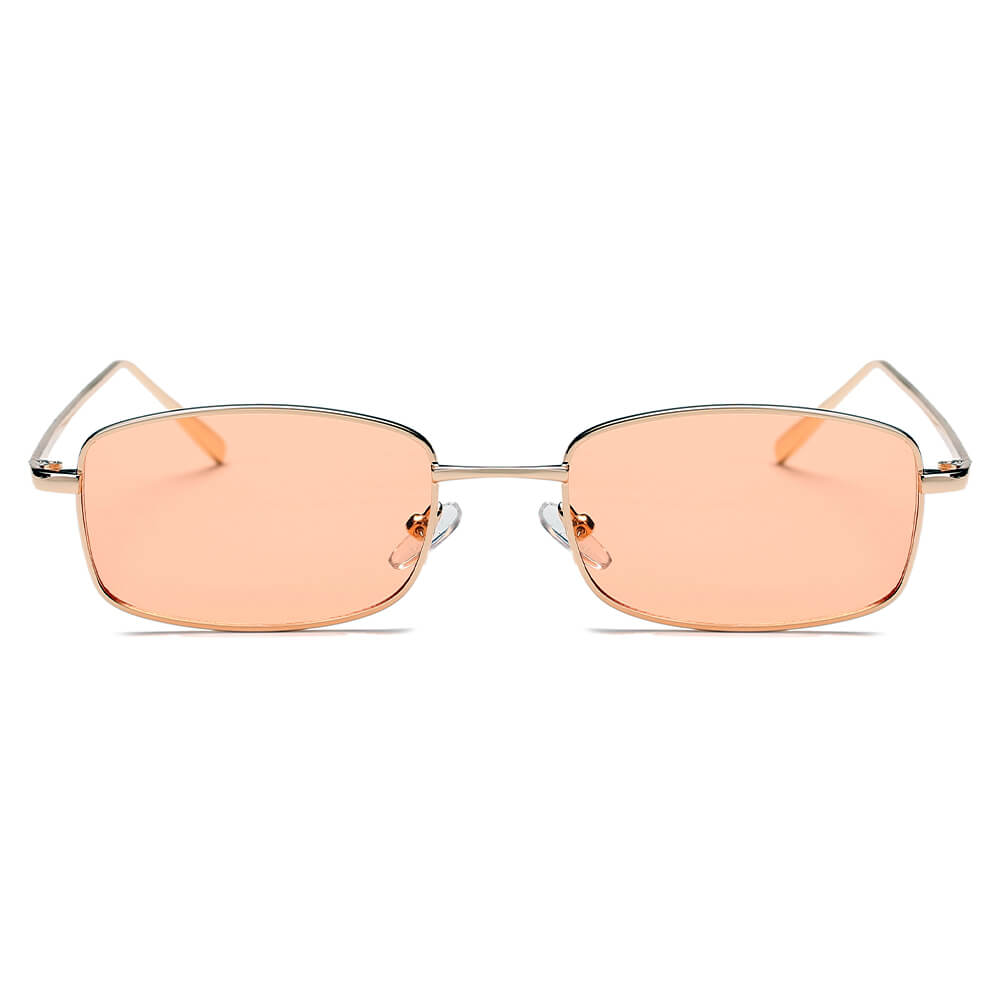 GARNER | S2076 - Retro Vintage Slim Rectangle Sunglasses - Cramilo Eyewear - Stylish Trendy Affordable Sunglasses Clear Glasses Eye Wear Fashion