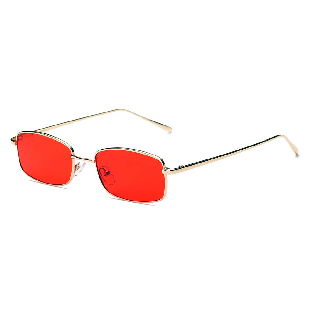 GARNER | S2076 - Retro Vintage Slim Rectangle Sunglasses - Cramilo Eyewear - Stylish Trendy Affordable Sunglasses Clear Glasses Eye Wear Fashion