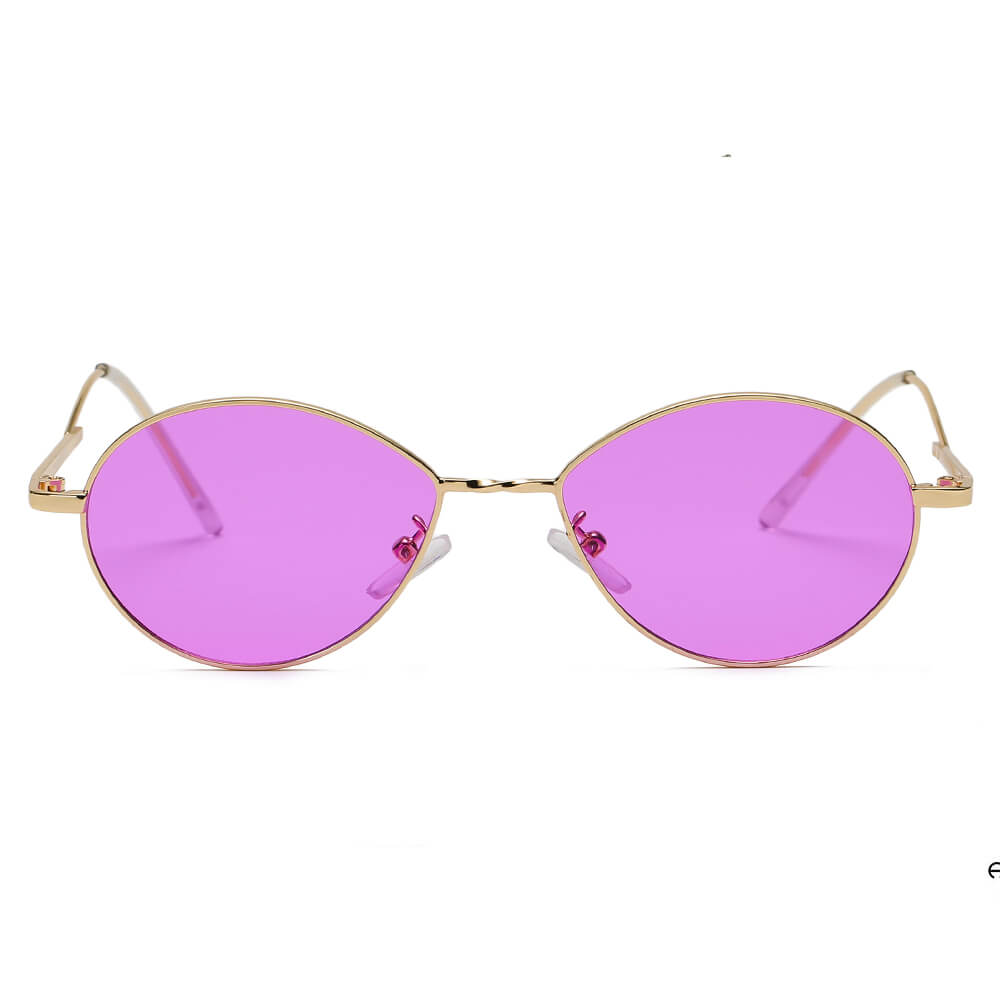 HICKORY | S3009 - Small Retro Vintage Metal Round Sunglasses - Cramilo Eyewear - Stylish Trendy Affordable Sunglasses Clear Glasses Eye Wear Fashion