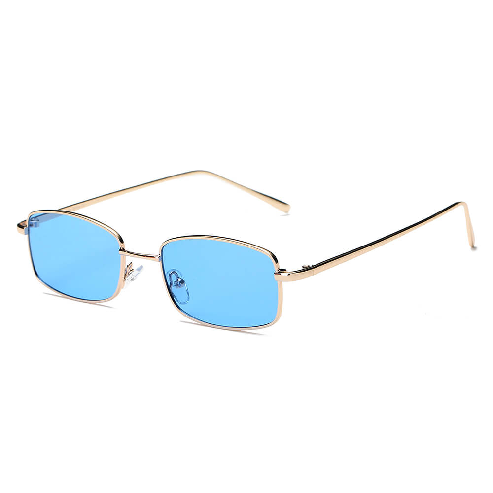 GARNER | S2076 - Retro Vintage Slim Rectangle Sunglasses - Cramilo Eyewear - Stylish Trendy Affordable Sunglasses Clear Glasses Eye Wear Fashion