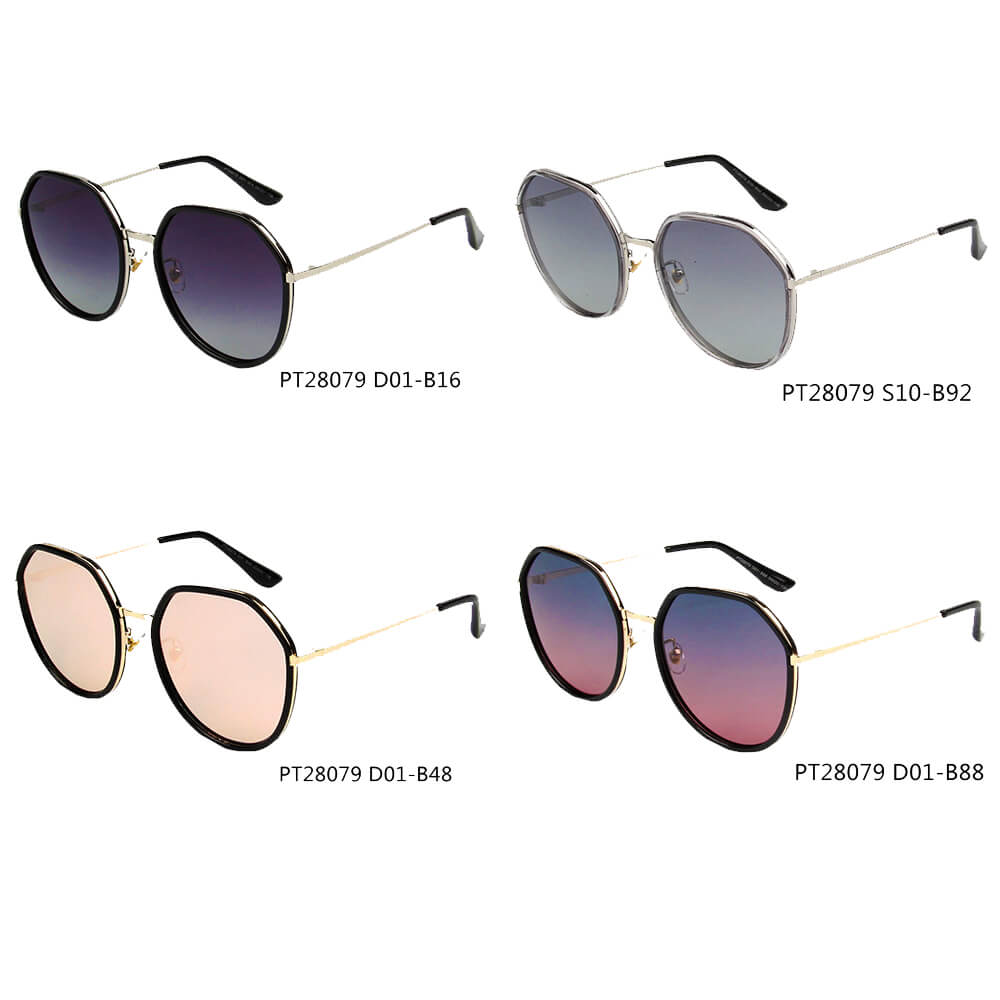 BONN | SHIVEDA PT28079 - Women Round Polarized Sunglasses Circle - Cramilo Eyewear - Stylish Trendy Affordable Sunglasses Clear Glasses Eye Wear Fashion