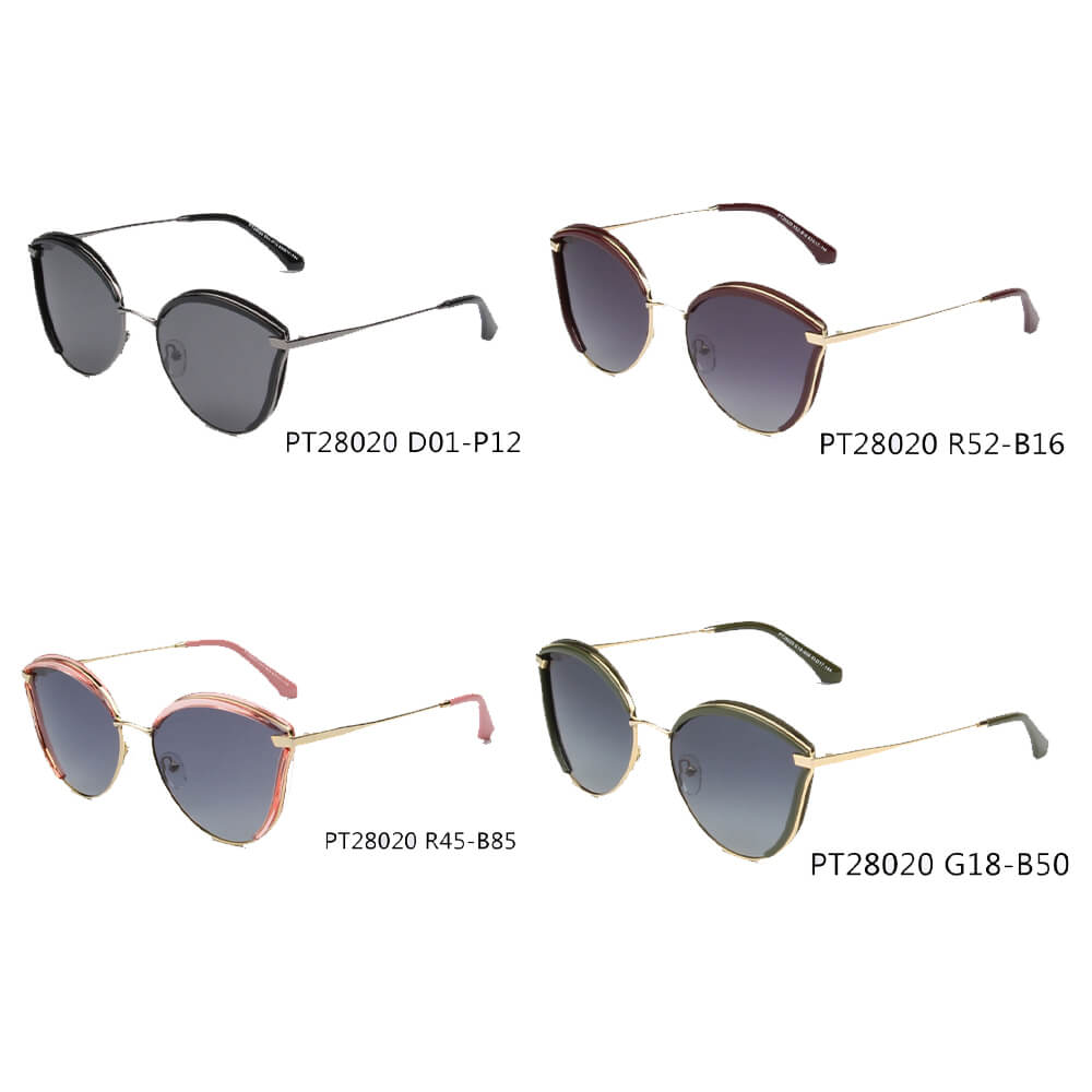 APULIA | SHIVEDA PT28020 - Women Round Cat Eye Polarized Sunglasses Circle - Cramilo Eyewear - Stylish Trendy Affordable Sunglasses Clear Glasses Eye Wear Fashion