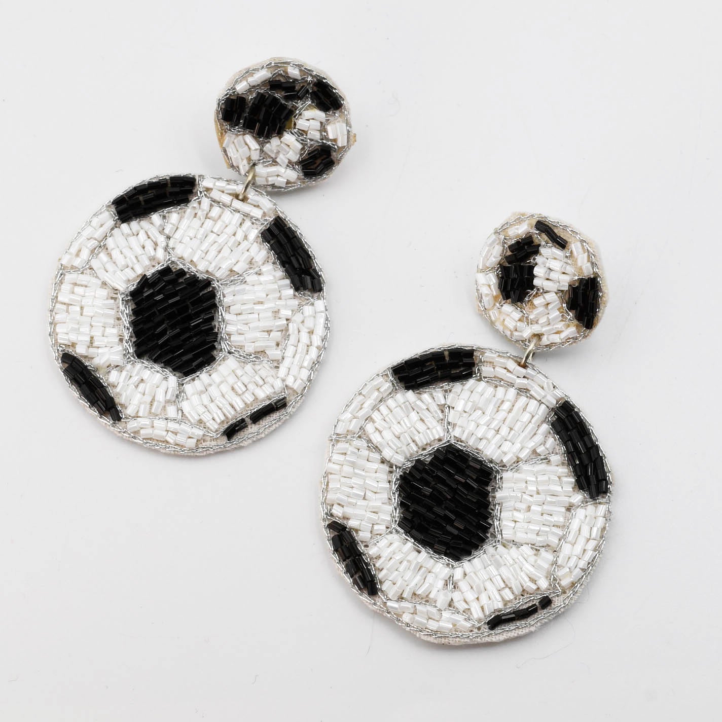 Soccer Ball Beaded Earrings S46 - Charming Charlie
