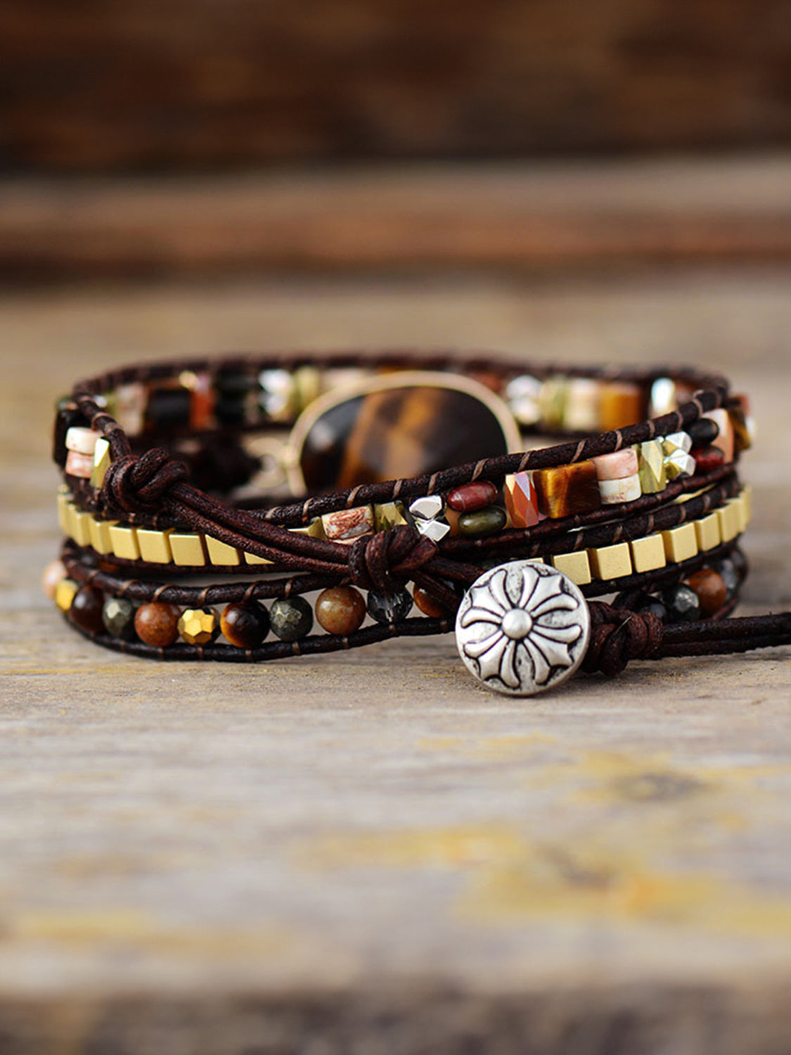 Geometrical Shape Triple-Layer Bracelet - Charming Charlie