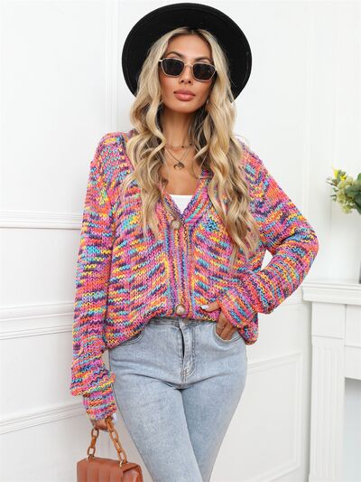Button Up Dropped Shoulder Cardigan - Charming Charlie