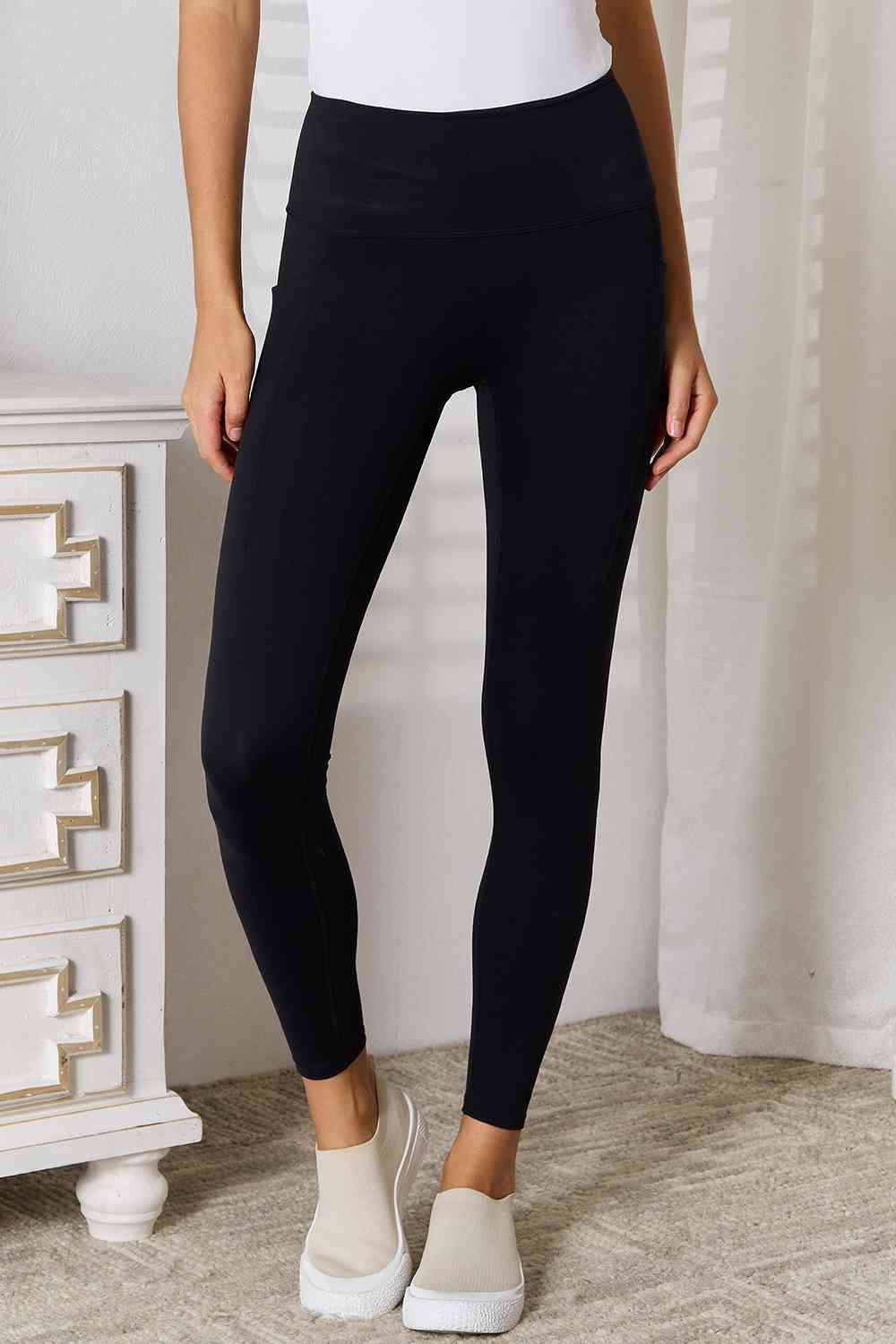 Basic Bae Wide Waistband Sports Leggings - Charming Charlie