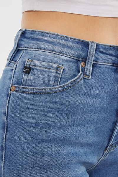 Kancan Full Size Cat's Whiskers High Waist Jeans - Charming Charlie