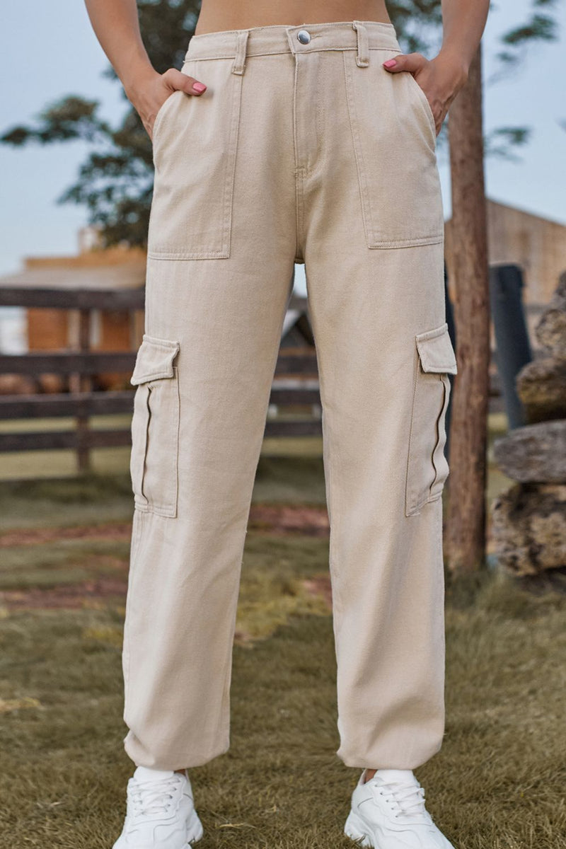 Pocketed Long Jeans