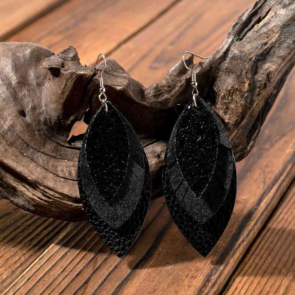 PU Leather Drop Earrings - Charming Charlie
