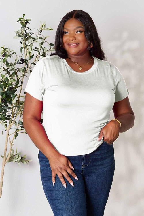 Basic Bae Full Size Round Neck Short Sleeve T-Shirt - Charming Charlie