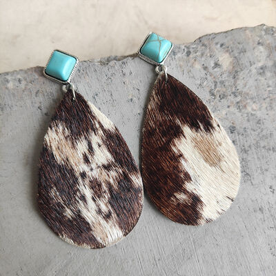 Artificial Turquoise Teardrop Earrings - Charming Charlie
