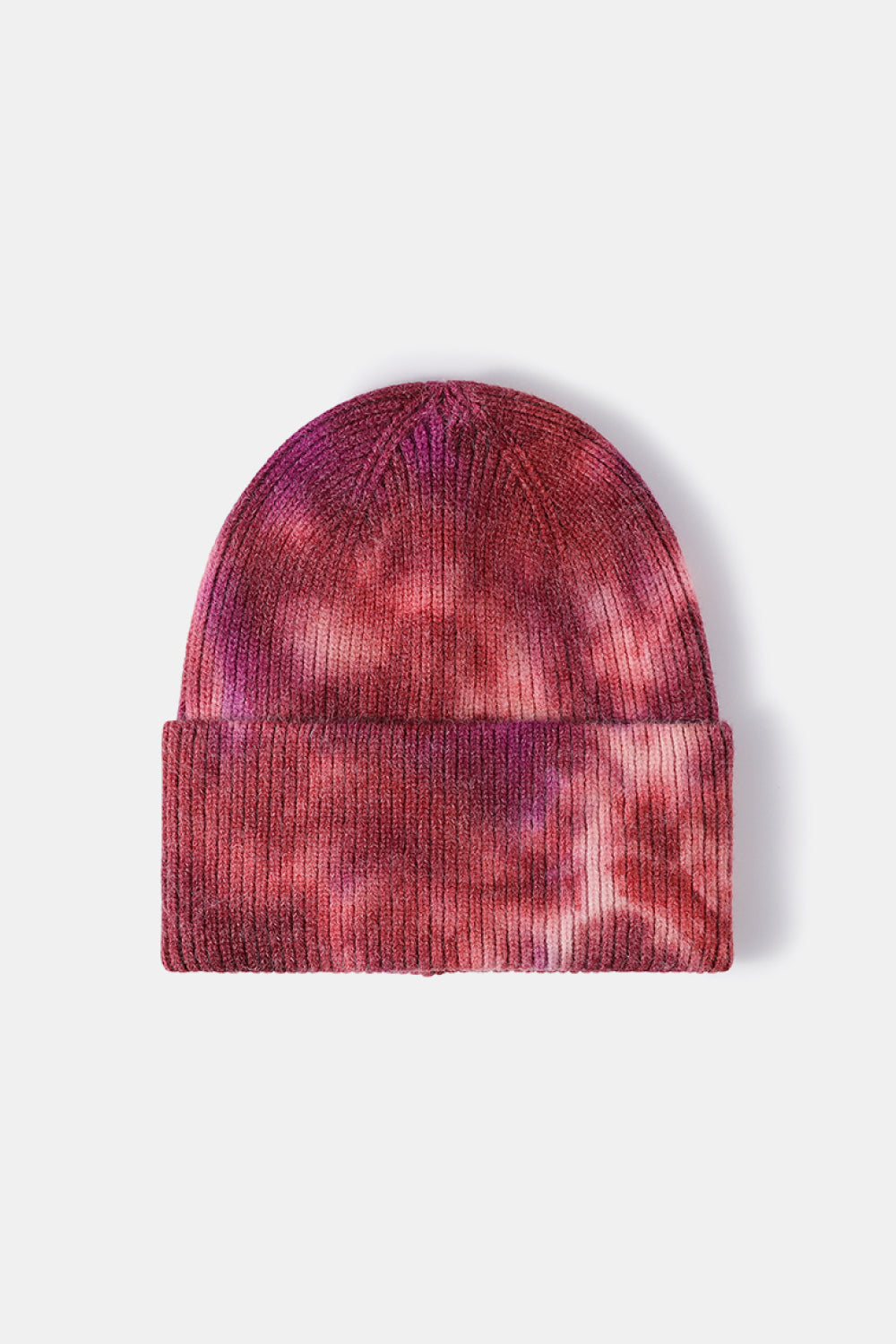 Tie-Dye Cuffed Rib-Knit Beanie Hat - Charming Charlie